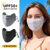 Mascarilla de protección solar media cara malla transpirable media cara seda de hielo enfriamiento facekini ciclismo mujeres protección solar exterior anti-UV