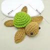 Desenho Animado Fofo Crochê Feito à Mão Tartaruga Pequena Chaveiro Pingente de Tartaruga Acessórios DIY Pingente Decoração Presente Atacado