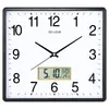 Reloj de Pared Grande Silencioso Estilo Nórdico Cuadrado con Calendario Reloj de Cuarzo Esfera Creativa Minimalista Moderno de Moda Reloj para el Hogar