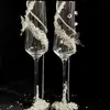 Paquete de Materiales para Copa de Brindis de Boda Mariposa Inteligente con Borla DIY Hecho a Mano Copa de Champaña de Boda como Regalo de Boda para Mejores Amigas