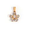 Moda Europea y Americana Transfronteriza Estilo Dulce Colgante Individual Incrustado con Circonita Acero Inoxidable Chapado en Oro de 18K Accesorio de Colgante Versátil de Lujo Ligero