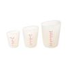 Juego de taza medidora de silicona transfronteriza, taza de leche suave con doble escala visual, resistente a altas temperaturas, taza medidora para hornear, juego de tres piezas