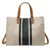 Nuevo Bolso de Mano para Mujer de Estilo Coreano Casual de un Solo Hombro Profesional para Viajes de Negocios Rayado Bolso Maletín Simple Bolso Tote Bolso de Hombro