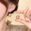 Pendientes de plata de ley s925 con perla, exquisitos, elegantes, clásicos, combinan con todo, lujo ligero, gancho para la oreja, pendientes simples de perla y aguja de plata, venta al por mayor