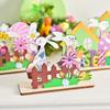 Adornos de madera de conejito de Pascua transfronterizo, artesanías decorativas, nuevo huevo, rompecabezas tridimensional creativo en stock