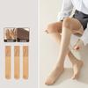Medias protectoras de rodilla para mujer, calcetines de aire acondicionado por encima de la rodilla, de verano, finas, antienganches, medias invisibles de color piel para mujer, piernas frías