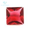 Venta al por mayor de fábrica piedra desnuda de vidrio cuadrado rosa rojo gema de vidrio rosa rojo cuadrado de ángulo recto de fondo puntiagudo artificial flor de coche