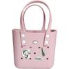 Nueva bolsa de playa de EVA de estilo coreano, bolsa para el almuerzo, pequeña bolsa de mano con agujeros para niñas, bolsa pequeña decorativa hecha a mano DIY