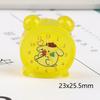 Reloj despertador luminoso de animales de dibujos animados para niños, simulación de bricolaje, casa de juegos, máquina de muñecas, mini juguete, accesorios de resina