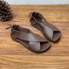 Sandalias Artesanales Hechas a Mano de Boca de Pez, Nuevo Estilo Verano 2026, Súper Modernas, Elegantes, con Tira Trasera Cerrada, Tejidas, Sandalias Planas Suaves para Mujer