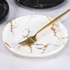 Prato de Melamina Prato Redondo de Plástico Imitação de Porcelana Prato para Hotel Restaurante Prato Raso Plano Prato para Bife Ocidental Prato para Massa Uso Comercial