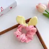 Diadema de Tela de Color Contrastante con Orejas de Conejo Estilo Coreano Dulce y Femenina con Forma de Corazón Banda Elástica Alta para el Cabello Cuerda para el Cabello Accesorios para el Cabello de Estudiante