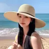 Sombreros de Paja para Playa de Verano al por Mayor, Sombreros de Protección Solar de Ala Ancha, Sombreros de Sol para Mujer, Adecuados para Salidas, Sesiones de Fotos y Viajes