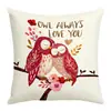 Nuevo Cojín de Sofá de Lino Estampado para el Día de San Valentín de Amazon Transfronterizo Temu Funda de Almohada para el Hogar