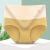 Calzones de Algodón de Color Sólido con Grafeno, Cintura Alta, Vientre, para Mujer, Estampados, Transpirables, Talla Grande, Cadera, Calzoncillos Elásticos para Mujer