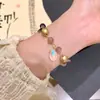 Pulsera de Cristal con Perlas de Segunda Mano para Mujer, Lujo Ligero, Estilo de Nicho, Versátil, Sensación de Alta Gama, Adecuada para Accesorios de Mano de Verano