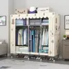 Hogar Interfaz de Aleación Armario Armario Simple Algodón Poliéster Engrosado Tubo Engrosado Armario Simple Gabinete de Almacenamiento de Ropa