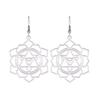 Spot atacado corte de titânio brincos de aço oco eterna flor pingente personalidade moda aço inoxidável atmosfera brincos