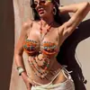 Cadena corporal de cuentas coloridas para mujer de estilo INS europeo y americano YYF, bralette sexy y elegante con cadena de cuentas vibrante en el pecho y chaleco