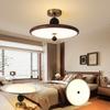 Lámpara de Techo para Dormitorio Principal Platillo Volador Retro Madera de Nogal con Veta Lámpara de Estudio Nuevo Estilo Chino Medieval Estilo Wabi-Sabi Lámparas de Zhongshan