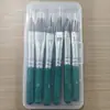 Conjunto de pincéis de 6 peças com pontas variadas e cerdas de nylon para pintar bonecos de gesso, pintura a óleo digital, coloração acrílica e pintura manual