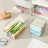 Caja de Almacenamiento Pequeña Xiaohongshu Estilo Muji Acrílico Transparente Organizador de Escritorio Simple Organizador para Dormitorio Estudiantil