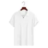 Nuevo Suministro Exclusivo Transfronterizo Europeo y Americano de Camisas Polo Deportivas Casuales de Jacquard Holgadas de Manga Corta con Cuello de Solapa y Tejido de Patrón de Diamantes
