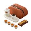 Juego de té de viaje para coche, camping al aire libre, juego de té Kung Fu, tetera portátil de taza exprés, regalo de empresa