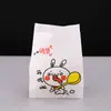 Bolsa de Papel Laminado para Alimentos Pollo Frito Arroz con Pollo Flor de Pollo Bolsa de Papel para Pastel con Asa Snack Bolsa de Papel para Tiras de Papa Bolsa de Papel a Prueba de Grasa Bolsa de Papel Desechable