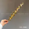 Flores de Nochevieja, Flores Artificiales Doradas, Eucalipto Dorado, Hortensia, Abanico Dorado, Hojas de Ginkgo, Cubo de la Fortuna, Arreglo Floral, Hojas, Flores de Plástico