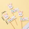 Decoração de bolo de aniversário infantil Cabeça de porco fofa em estilo plug-in Não importa a idade Enfeites de cozimento Happy Long Live