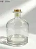 Frasco Transparente Sem Chama para Aromaterapia, Frasco Difusor de Vidro Quadrado Vazio, Frasco Vazio para Recarga de Fragrância, Frasco de Vidro de Pequena Capacidade