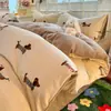 Conjunto de Roupa de Cama de Lã de Leite Desenho Animado 2026 Novo Dormitório Estudantil Conjunto de Três Peças com Fronha e Lençol com Fronha de Lã Coral Dupla Face