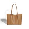 Bolsa de ombro personalizada de couro genuíno de alta qualidade com axila para trabalho e roupas de trabalho, bolsa tipo sacola de couro bovino de grande capacidade para mulheres
