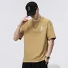 Camiseta masculina de manga curta, estilo fino de verão, top masculino, novo modelo 2026, solta, simples, camiseta casual, atacado