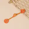 Botón Qipao nuevo estilo nacional chino botón de rana hilo tejido a mano envuelto en hilo bobina de cuenta dorada incienso doble botón cola larga botón de tela de una sola letra accesorios