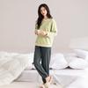 [Seda de Cachemira] Nuevo Jersey de Otoño e Invierno de Manga Larga para Pareja, Pijama de Mujer Cómodo y Transpirable, Set de Ropa de Casa