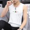 2025 Nuevo Verano Cuello Redondo Hombro Ancho Seda de Hielo Chaleco para Hombre Delgado Running Deportes Camiseta Transpirable Fresca