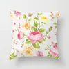 Fronha Decorativa de Cor Florido Estilo Pastoral Fronha Criativa de Couro de Pêssego para Almofada de Costas de Quarto e Estudo