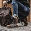 2023 otoño e invierno nuevas botas Martin para pareja para hombre retro punta redonda botas de cuero moda juventud piel de vaca botines para hombre Martin