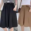 Traje de Verão Plus Size para Mulheres Gordinhas Short Saia Dape para Tamanho Pequeno com Cintura Solta Emagrecedor Casual Calça Wide-leg