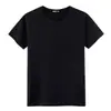 Playera de manga corta para hombre color sólido lisa negro puro Todo Negro Todo Blanco simple chic verano blanco puro camiseta top ropa manga media