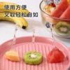 Tenedor de Fruta de Grado Alimenticio Desechable de Plástico Transparente Embotellado para Fruta Pastel Postre Fruta Palillo Tenedor Pequeño para el Hogar