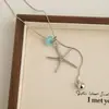 Colar Minimalista Pingente Estrela-do-Mar Tridimensional de Prata para Mulheres, Corrente de Clavícula Versátil de Nicho, Acessório de Pescoço Estilo Cool da Moda