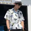 Flor Isla de Hainan Casual Ropa Floral Comercio Exterior Camisa de Palmera Playa Transfronteriza Camisa Estampada de Manga Corta Vacaciones
