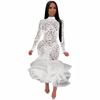 K9575 Vestido de Mujer Caliente Europeo y Americano AliExpress Amazon Hueco Encaje Talla Grande Sexy Vestido de Tienda Nocturna