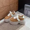 Sapatos Plataforma Retrô Gu Yun para Mulheres, Nova Coleção Outono 2026, Tênis Estilo Alemão, Sapatos Casuais, Tênis de Salto Baixo para Mulheres Baixas