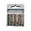 Taladro de torsión de doble extremo de acero inoxidable al por mayor, Broca de acero de alta velocidad con vástago recto, Taladro pequeño de doble filo de acero inoxidable para metal y aluminio, Broca de aleación