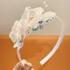 Grampo de Cabelo Novo com Bordado em Renda Estilo Fada para Meninas, Presilha de Cabelo Fofa com Pérolas para Cabelos Rebeldes, Acessório de Cabelo Lateral