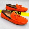 Comércio Exterior Tamanho Grande 48 Doug Shoes Tassel Masculino Casual Sapatos de Couro Fundo macio Sapatos de condução Slip-on Lazy Shoes Sapatos Masculinos